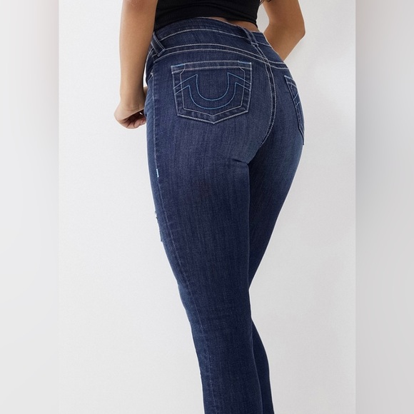 TRUE RELIGION. BNWT!! Size 31 (12) Halle Mid rise distressed skinny jeans - Picture 5 of 6